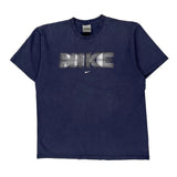Nike Graphic T-Shirt - Medium Blue Cotton