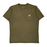 Carhartt T-Shirt - Large Green Cotton