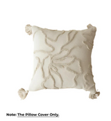 Anypillow Beige Abstract Lines Embroidered Pillowcase Decorative Cushion Cover