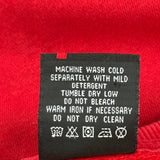 Ralph Lauren Spellout Sweatshirt - Small Red Cotton Blend