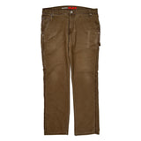 Dickies Carpenter Pants - 36W 31L Brown Cotton Blend