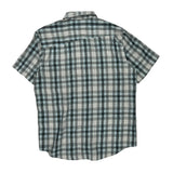 Quiksilver Checked Short Sleeve Shirt - XL White Cotton