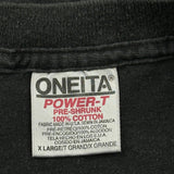 Oneita Single Stitch T-Shirt - XL Black Cotton