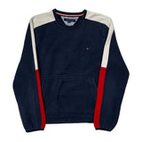Tommy Hilfiger Spellout Sweatshirt - Small Navy Cotton