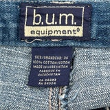 Carpenter Style B.U.M. Equipment Denim Shorts - 34W 13L Blue Cotton