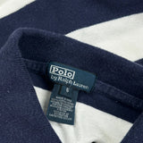 Age 6 Polo By Ralph Lauren Striped Polo Shirt - XS Black & White Cotton