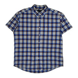 Tommy Hilfiger Checked Short Sleeve Shirt - XL Blue Cotton
