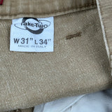 Take Two Carpenter Trousers - 31W 34L Beige Cotton