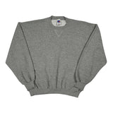 Blank Russell Athletic Sweatshirt - XL Grey Cotton Blend