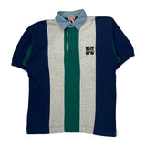 Mickey Mouse Embroidery Mickey Inc Striped Rugby Shirt - Large Multicoloured Cotton