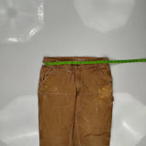 Carhartt Double Knee Carpenter Trousers - 34W 34L Brown Cotton