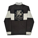 All-England Football Series 1839 Ralph Lauren Striped Rugby Shirt - Large Gray Cotton