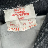 Levis Jeans - 28W 34L Black Cotton