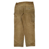 Carhartt Double Knee Carpenter Trousers - 32W 30L Brown Cotton