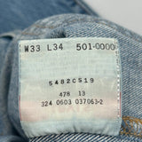 Levis Jeans - 31W 34L Light Wash Cotton