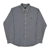 Ralph Lauren Checked Shirt - 2XL Blue Cotton