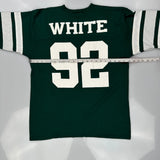 Reggie White Logo 7 Single Stitch Football Jersey - Large Green Cotton