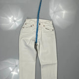 501 Levis Jeans - 26W US 2 White Cotton