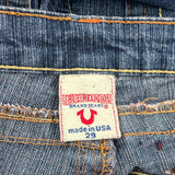 True Religion Contrast Stitch Jeans - 31W US 6 Blue Cotton