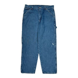 Wrangler Carpenter Pants - 34W 30L Blue Cotton