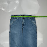 Silver Tab Levis Wide Leg Carpenter Jeans - 38W 34L Blue Cotton