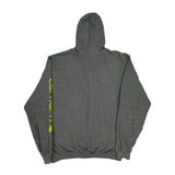 Carhartt Spellout Hoodie - Large Gray Cotton Blend