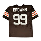 Cleveland Browns Logo Athletics Nfl Football Jersey - Medium Brown Polyester
