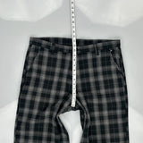 Dickies Checked Shorts - 38W 13L Black Cotton Blend