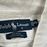 Blake Ralph Lauren Short Sleeve Shirt - XL White Cotton