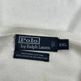 Polo By Ralph Lauren V-Neck Sweater - 2XL Cream Cotton