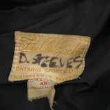 70S University Of Waterloo Engineering Unbranded College Leather Jacket - Medium Black Leather