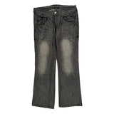 Division Boot Cut Jeans - 32W UK 10 Grey Denim
