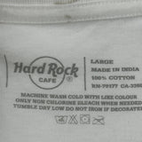Hard Rock Cafe Graphic T-Shirt - Large White Cotton
