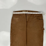 Dickies Carpenter Trousers - 35W 29L Brown Cotton