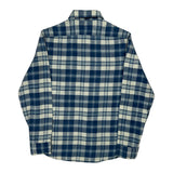 Relaxed Fit Polo By Ralph Lauren Checked Flannel Shirt - Medium Blue Cotton