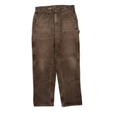 Carhartt Double Knee Carpenter Pants - 32W 31L Brown Cotton