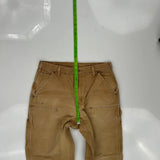 Carhartt Double Knee Carpenter Trousers - 31W 30L Brown Cotton