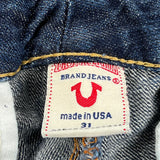True Religion Flared Jeans - 31W 32L Dark Wash Cotton