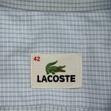 Lacoste Checked Shirt - Large Blue Cotton