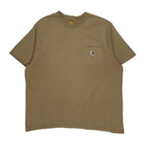 Carhartt T-Shirt - XL Khaki Cotton