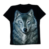 Wolf Graphic Unbranded Single Stitch T-Shirt - Large Black Cotton