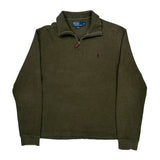 Polo By Ralph Lauren 1/4 Zip - Medium Green Cotton