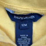 Age 12 Ralph Lauren Dress - 2XS Yellow Cotton