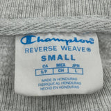 Reverse Weave Champion College Sweatshirt - Small Grey Cotton