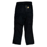 Carhartt Double Knee Carpenter Trousers - 30W 30L Black Cotton