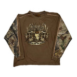 Bring Your Own Bones Buck Wear Graphic Long Sleeve T-Shirt - XL Brown Cotton