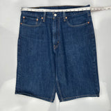 Levis Denim Shorts - 34W 11L Blue Denim