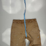 Carhartt Double Knee Carpenter Pants - 40W 32L Brown Cotton