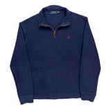 Polo By Ralph Lauren 1/4 Zip - Medium Blue Cotton