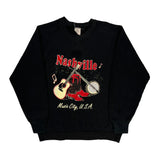 Nashville Music City, U.S.A. Anvil Graphic Sweatshirt - Small Black Cotton